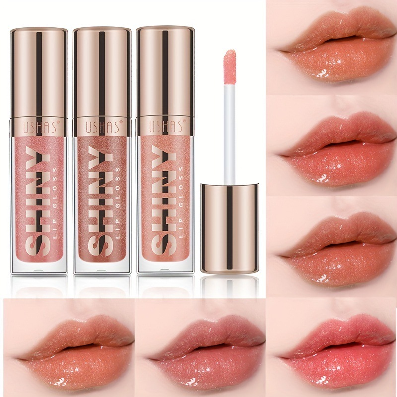 USHAS Europa y América Esmalte de labios de punto transfronterizo Lápiz labial Taza antiadherente Brillo de labios impermeable sin decoloración LG2494A