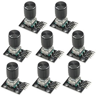 WMYCONGCONG 8 pieces of KY-040 360 degree rotary encoder module, with knob cover, suitable