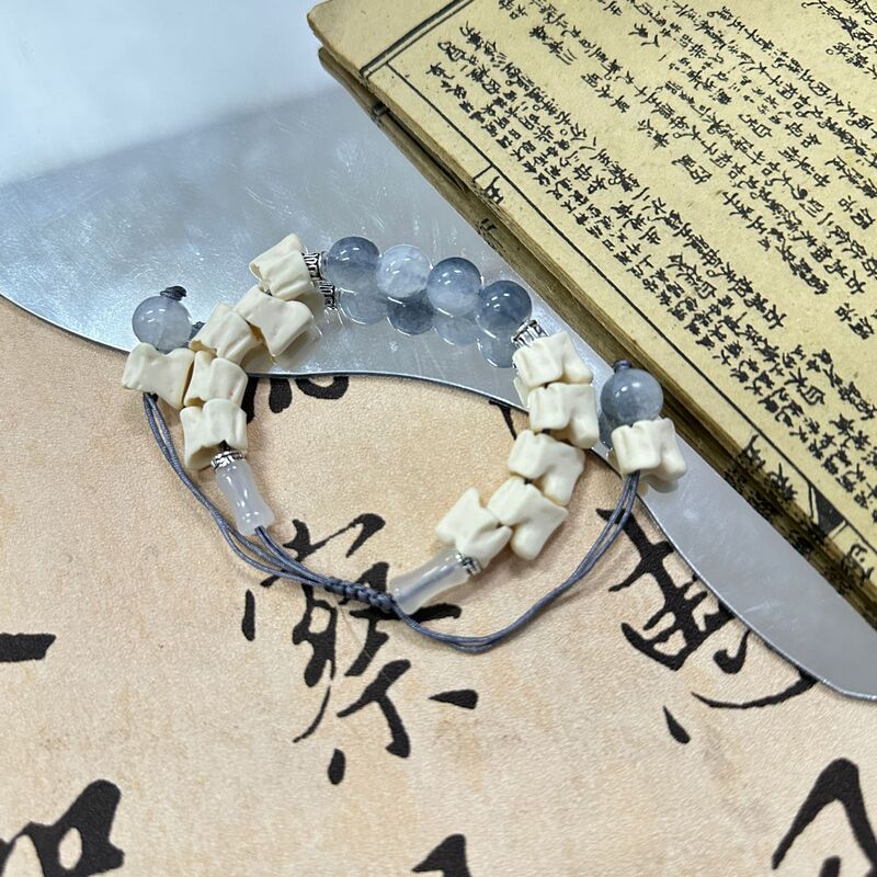 Dopamine Keel Totem Bracelet New Chinese Style Beaded Braided Cool Broken Feeling Free Adjustment Buckle Female Niche