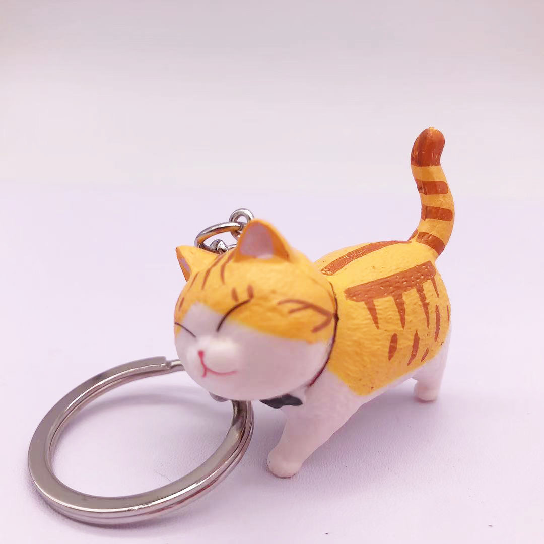 Cute Cat Vinyl Women's Keychain 1 Piece display picture 3