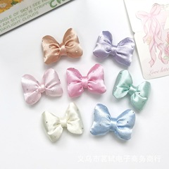 明るい色の布芸のアイロン掛けの蝶結びの部品の小さい清新な骨は手作りの髪飾りの子供の靴の靴下のアクセサリーのアクセサリを結びます。