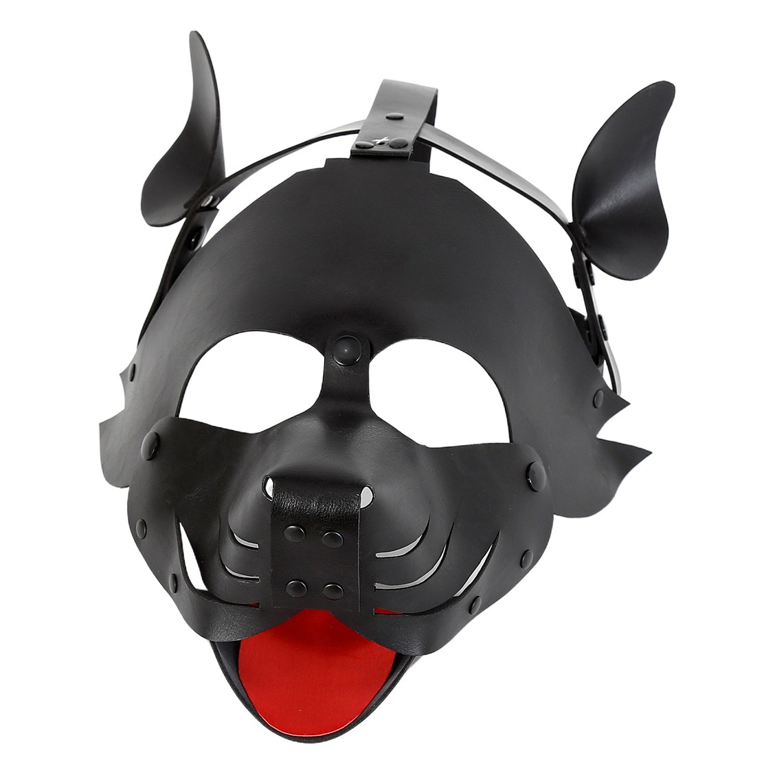 SM juguetes sexuales máscara de cuero máscara facial PU cabeza de toro cabeza de perro juguetes DJ tubo de acero fiesta de baile sombreros productos sexuales alternativos