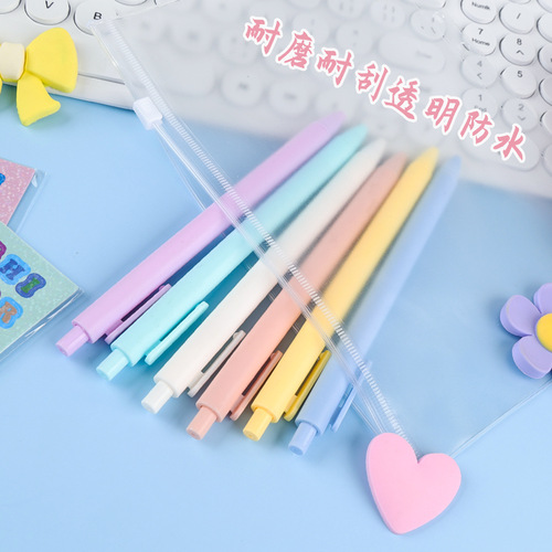 Cross-border 6-hole loose-leaf notebook PVC zipper bag bill bag A5A6 notebook storage bag 15 pieces 60 pieces