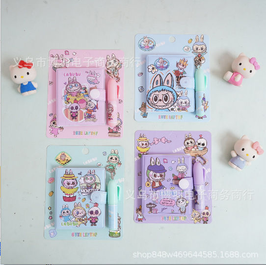 K-POP Caza de brujas película de dibujos animados con un cuaderno de bolsillo de mini diario de bolsillo de estudiantes portátil