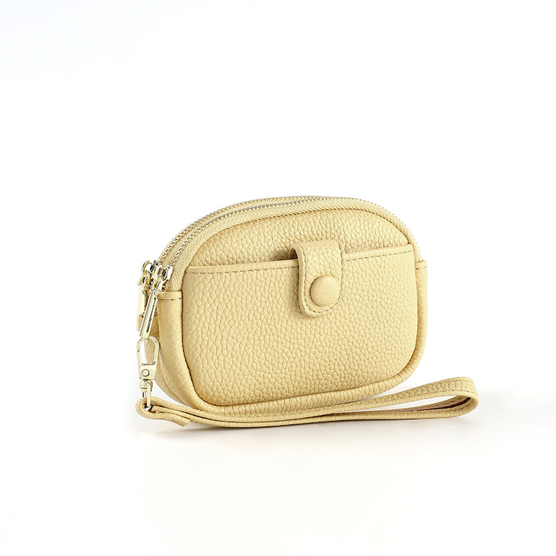 Nuevo mini bolso de cambio para mujeres de gran capacidad doble cremallera bolsa multifuncional bolsa pequeña bolsa de mano al por mayor