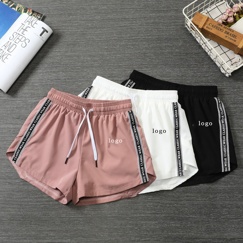 European and American Foreign Trade Explosions Sports Shorts Women's Summer Outer Wear Thin Light Quick-drying Pants Anti-running Double-layer Lining