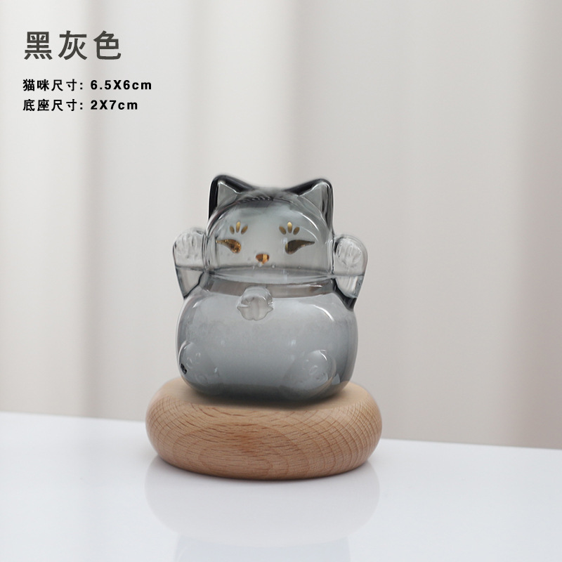 Botella de pronóstico del tiempo, botella de tormenta de gato de la suerte, botella de clima creativo, regalos de escritorio para el hogar de estilo moderno para hombres y mujeres
