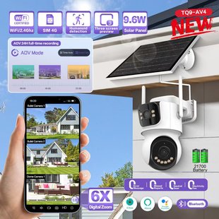 Super look icsee binocular 24 hours video AOV solar camera low power HD 4G camera