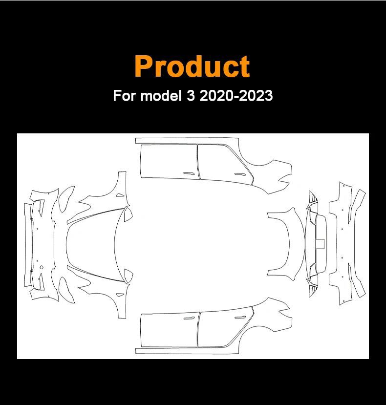 Cross-border 20-23 Tesla model3 Rejuvenation Special Invisible Car Clothing TPU Film Paint Protective Film