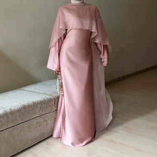 2026新款欧美外贸女装粉色缎面套装优雅气质连衣裙法式高级感礼服