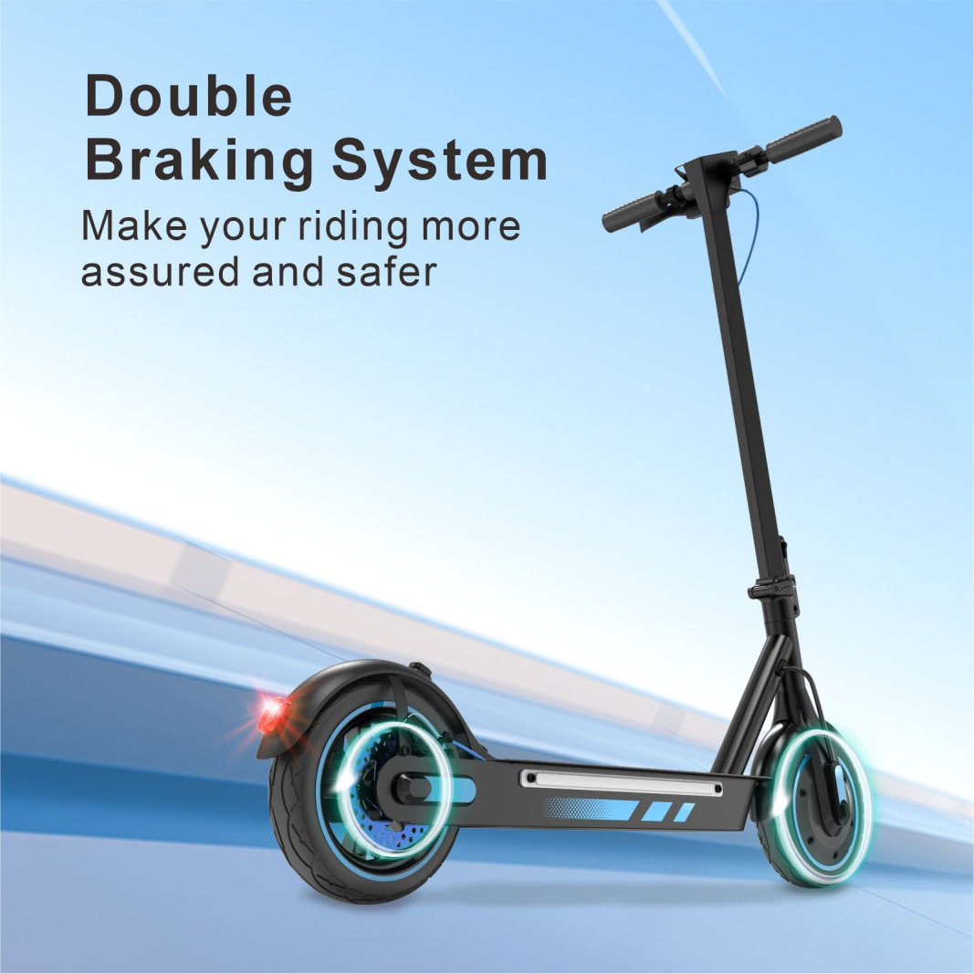 10 inch electric scooter 500W portable folding scooter 36V 15ah long battery scooter