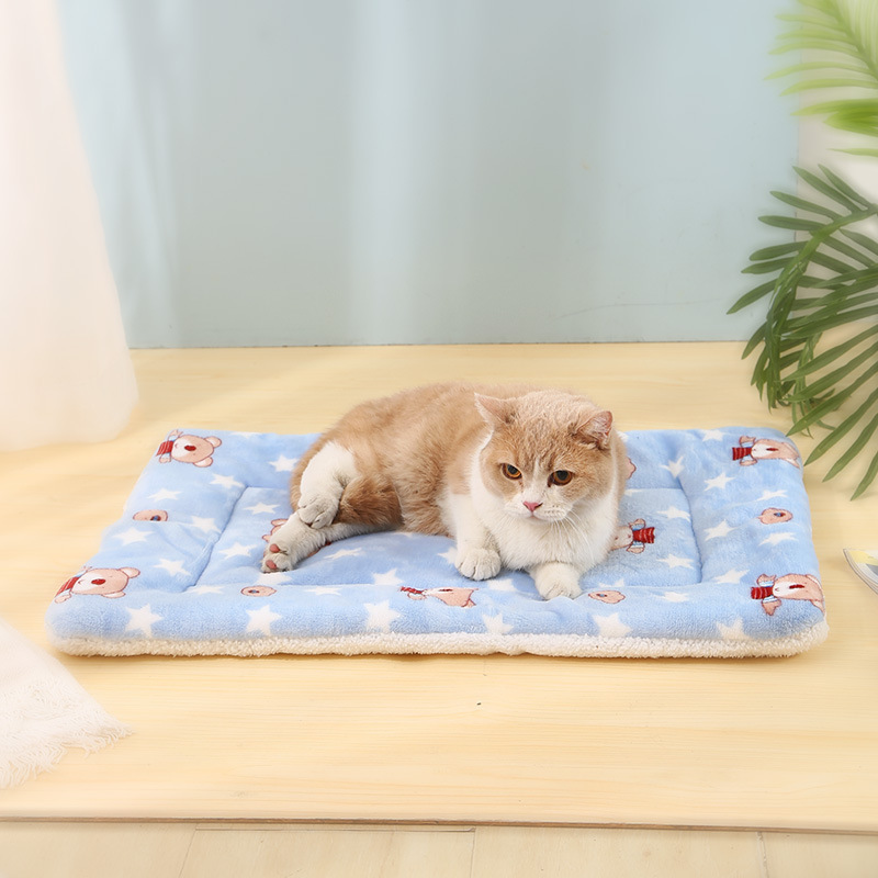 Φανέλα για κατοικίδια, παχιά κουβέρτα σκύλου-γάτας, μαξιλάρι, χαλάκι για κατοικίδια_voghion.com