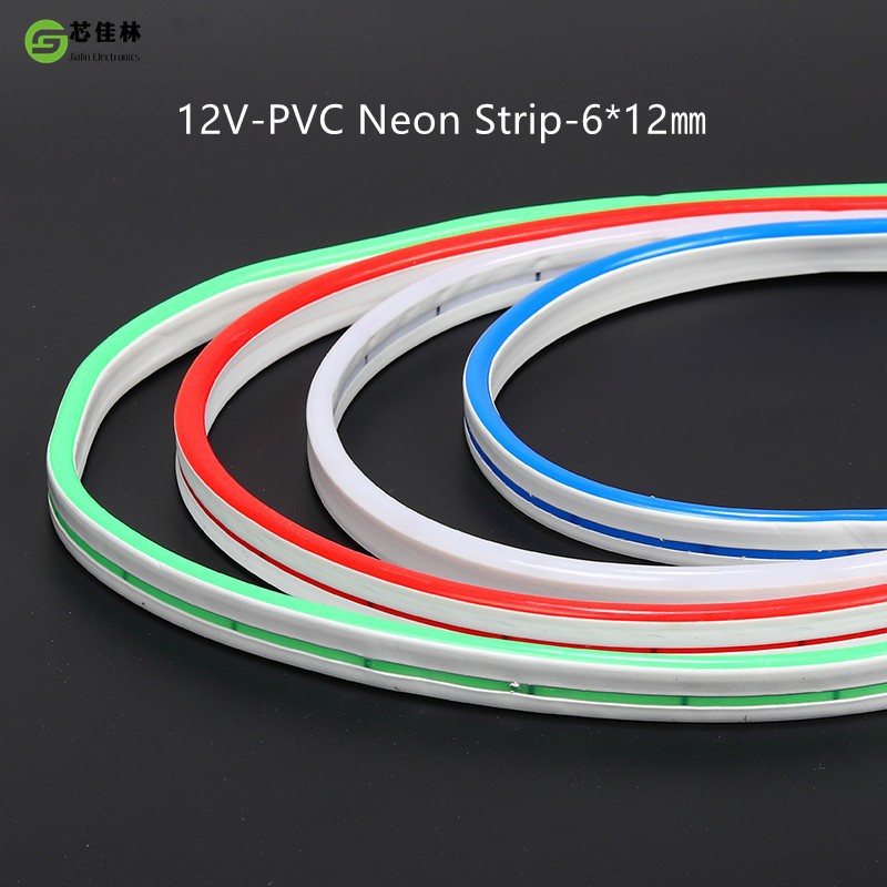 Tira de luces LED de bajo voltaje 12V, de silicona flexible, estilo neón, barra de luz suave, de fábrica, para decoración, iluminación y letreros publicitarios.