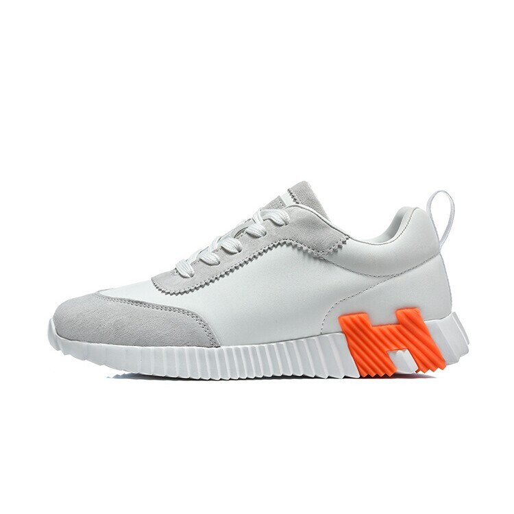 European cross-border foreign trade H-brand sports shoes, trendy fashion shoes, genuine leather H shoes, solid color white sneakers, casual and versatile
