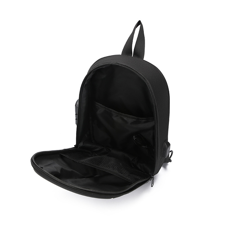 Bolso de pecho antirrobo multifuncional de ocio de un solo hombro coreano para hombres, bolso diagonal recargable USB antisalpicaduras para viajes de negocios