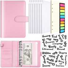 现货跨境创意insA6活页本马卡龙手账本现金预算6孔活页夹彩色贴纸