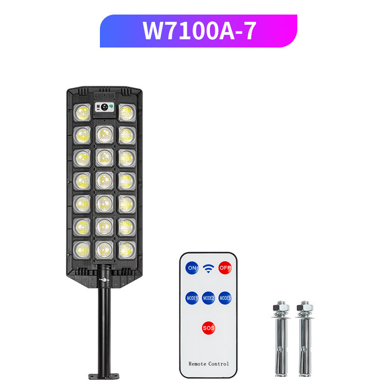 Transfronterizo nuevo LED luz fuerte lámpara de calle pequeña lámpara de calle de tres filas lámpara de jardín solar lámpara de calle de inducción iluminación al aire libre