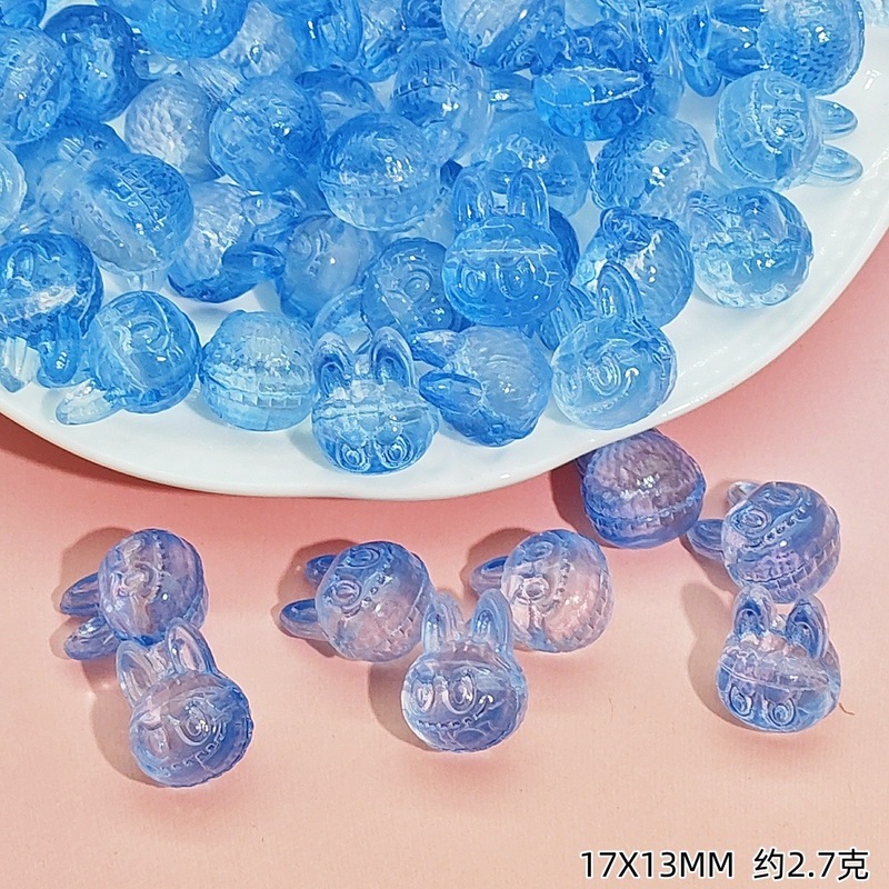 潮流卡通拉布布琉璃异型珠散珠吊坠手工DIY手串项链发簪饰品配件|undefined