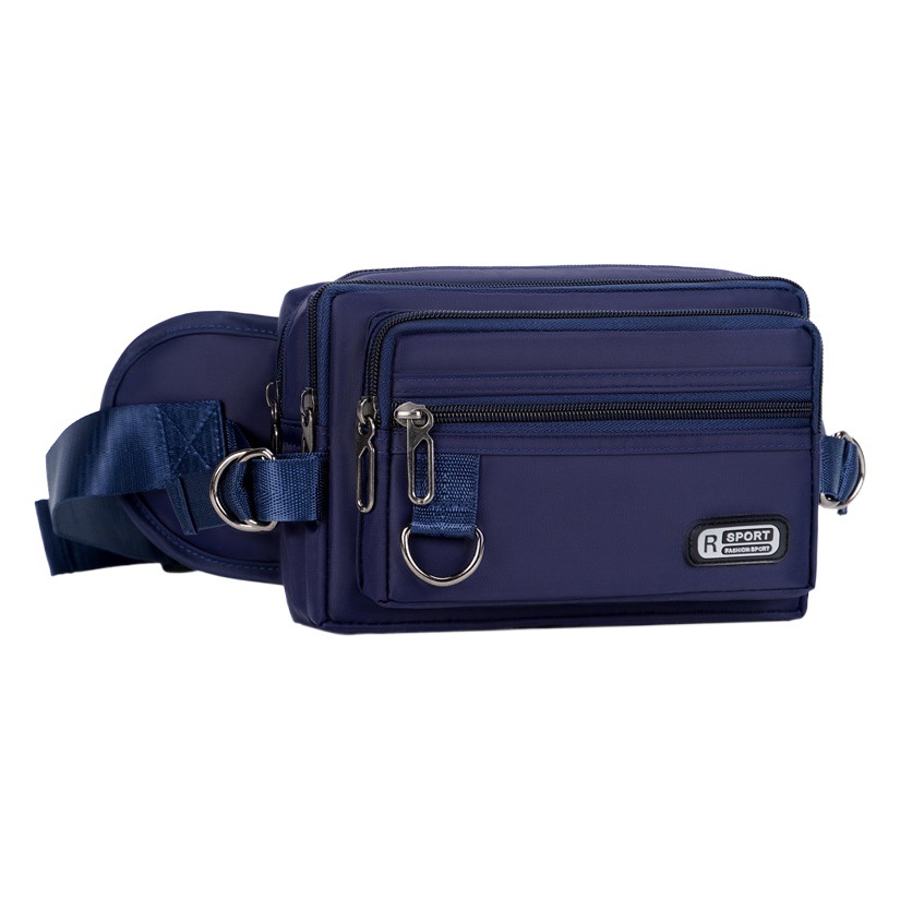 Commuting Waist Bag Men's Cross-Border Fashion Crossbody Bag Work Wear-Resistant Waist Bag Water-Repellent Oxford Cloth Running Mobile Phone Bag