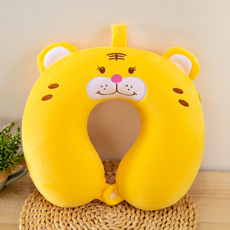 Almohada en forma de U de negocios, almohada para el almuerzo de oficina, viaje de negocios, almohada para el cuello de rebote lento, almohada en forma de U de espuma con memoria de joroba