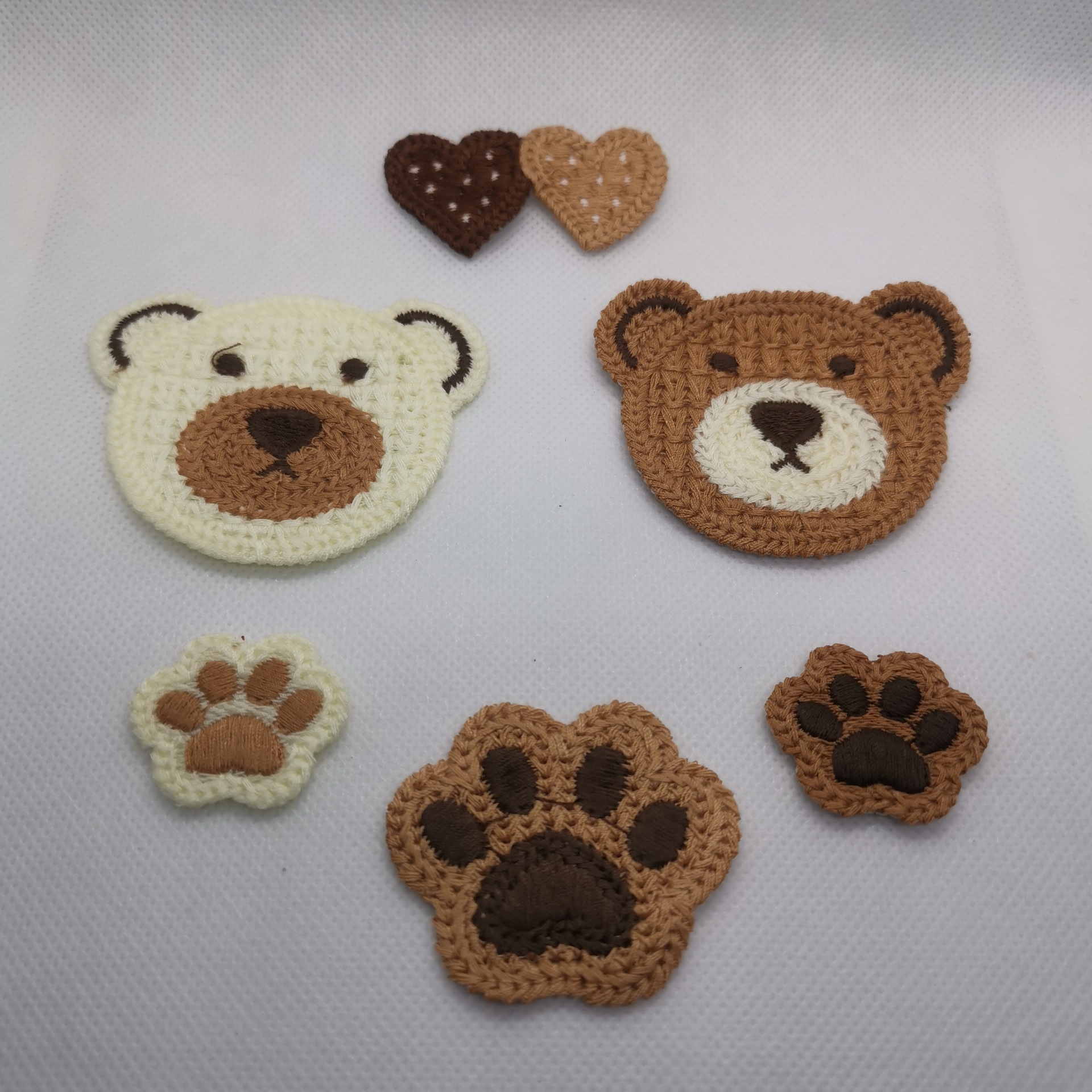 秋冬新款针织毛线小熊卡通发卡配件儿童可爱刘海碎发侧边夹韩发饰