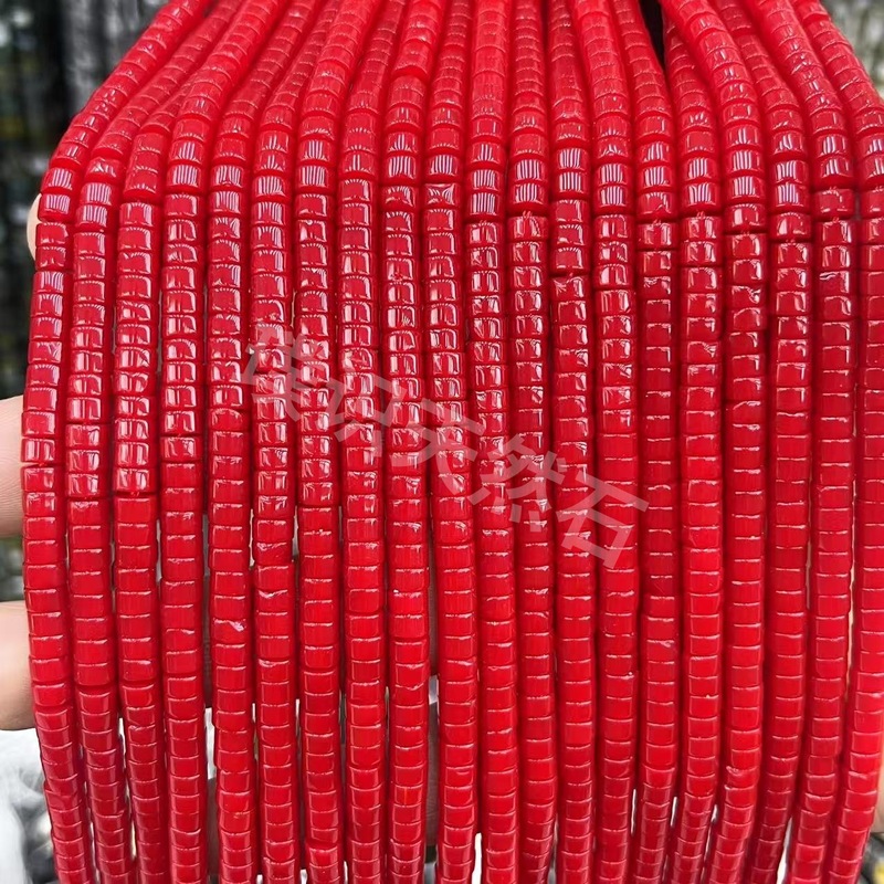 2*4mm天然石管珠隔片散珠玉髓青金水晶圆柱隔珠diy饰品配件批发|undefined