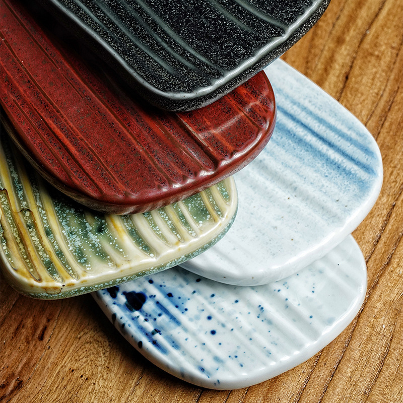 Plato de sushi de cerámica Plato de refresco Plato de platos de postres Plato de platos