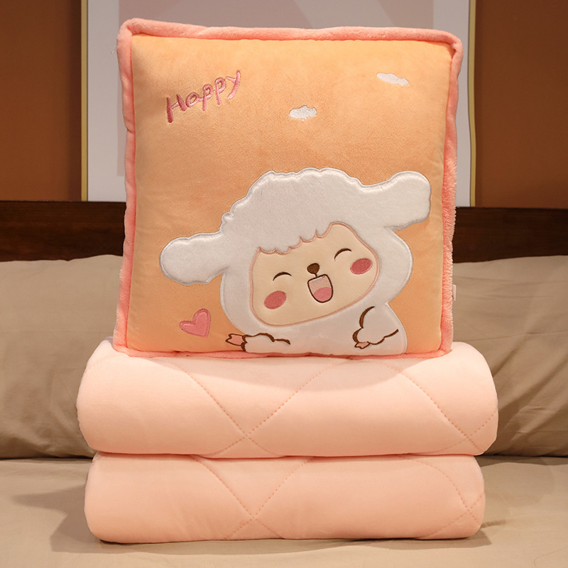 Edredón de almohada de seda de hielo manta de doble uso edredón de almohada dos en uno almohada de coche almohada de siesta de oficina