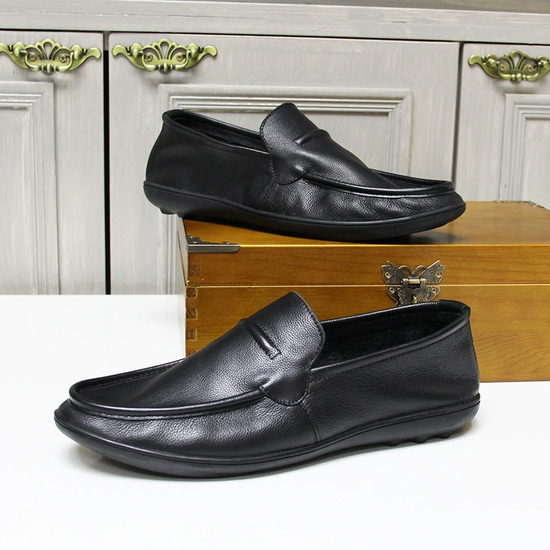 2025 новые бобовые ботинки Мужские кожаные кожаные ботинки