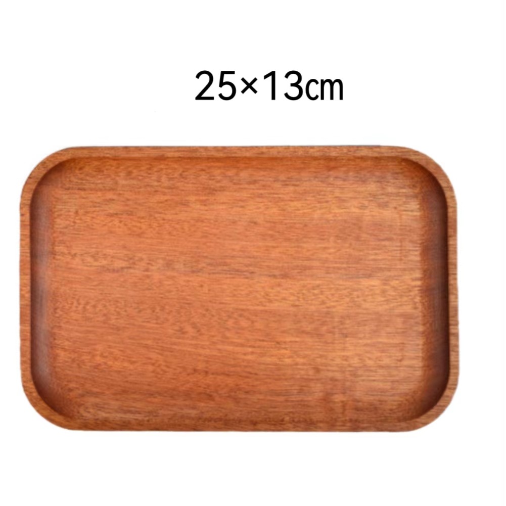 bandeja de madera de árbol de ebano, bandeja de almacenamiento de aire, plato de comedor oval japonés, pastel, pan, café, té, plato de madera sólida image 12
