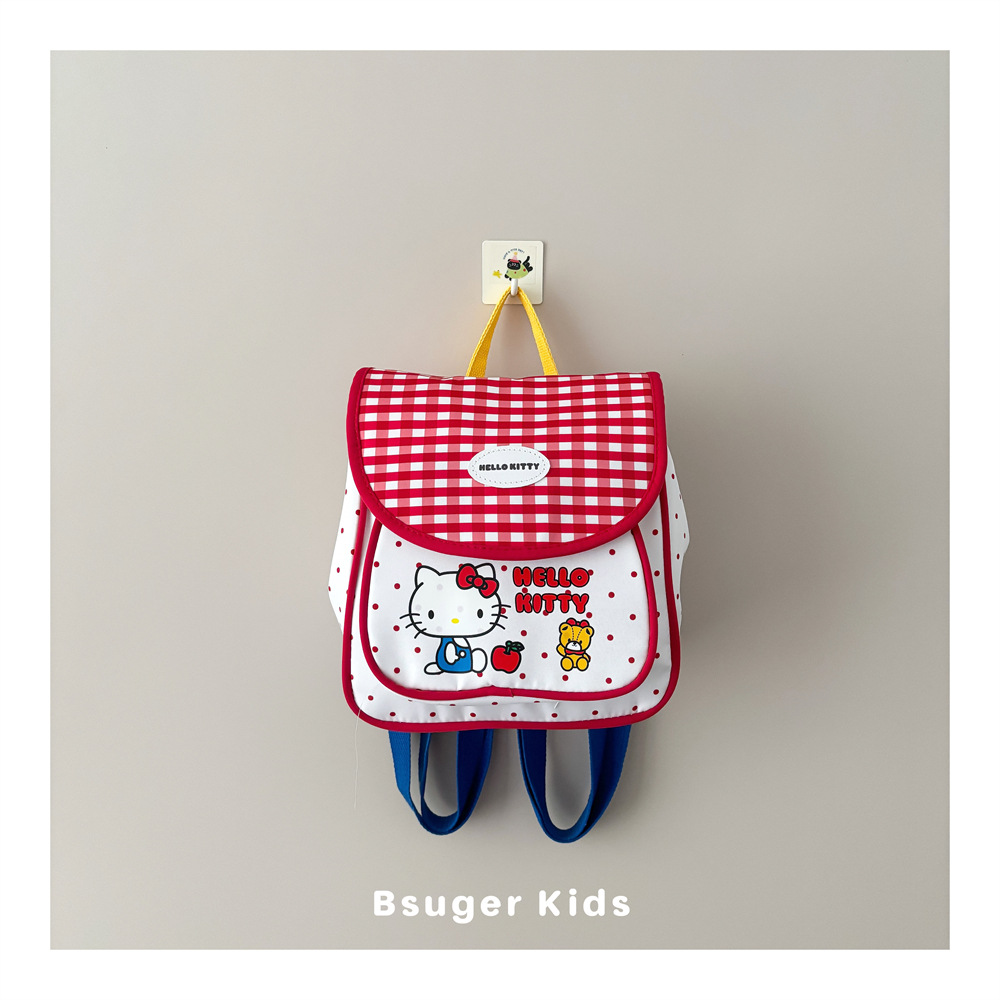 Ins-style mommy bag, cute cat children's backpack, cute cartoon baby school bag, girls' kindergarten backpack