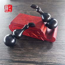 批发紫光檀小葫芦文玩葫芦手中把玩件 木质小葫芦摆件钥匙链挂件
