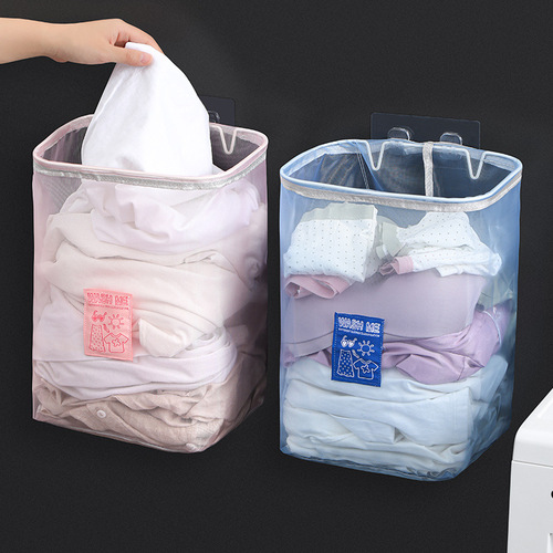 Household dirty clothes basket, wall-mounted dirty clothes basket, foldable bathroom laundry storage basket, wholesale