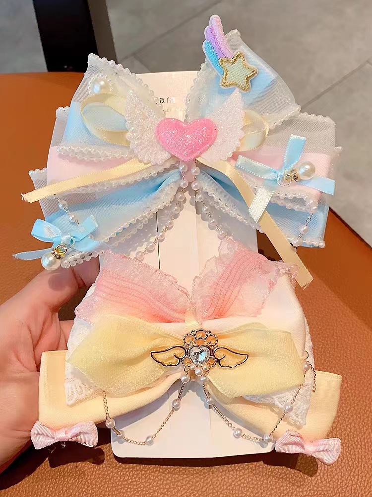 15g Weight Hair Clip Hair Accessories Type 1 Piece, 1 Pair Quantity Holiday, Daily Occasion Gauze Material Bow Knot Pattern Girl'S Gender Casual, Cute Style Girl'S Casual Cute Bow Knot Cloth Gauze Hair Clip 无