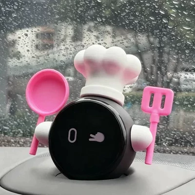 NIO Nomi decorative hat Car ornaments - pink-nomi-little-chef-set-frying-pan-spatula-comes-with-a-free-fried-egg-does-not-include-the-robot