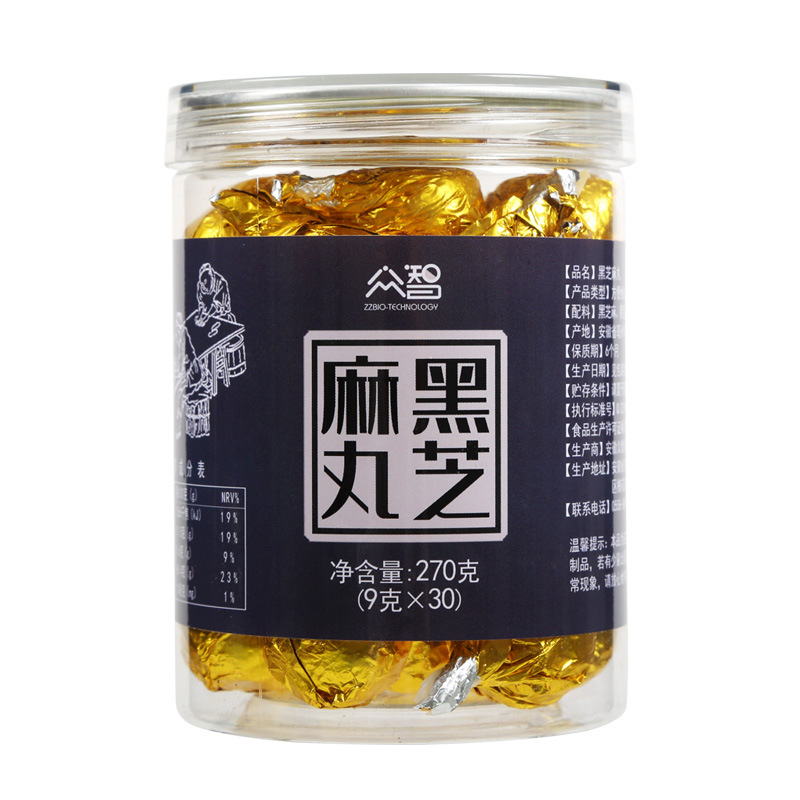 Black sesame pills nine steamed nine sun health pills independent packaging office essential snacks spot straight hair