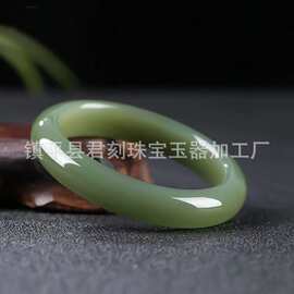 高仿外蒙料且末蓝玉手镯玉石中宽镯圆条手镯直播地摊玉器