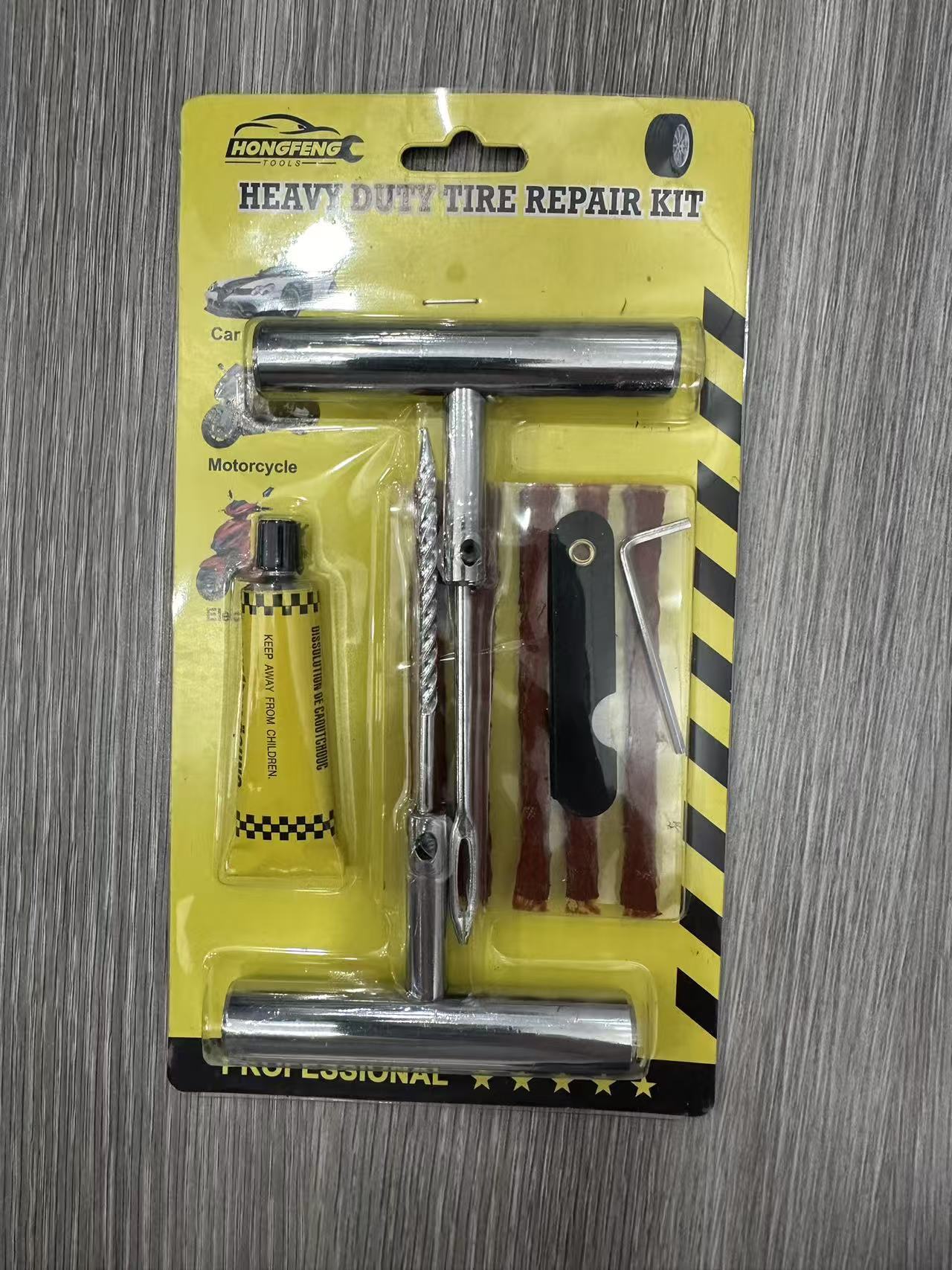 Aliexpress Hot-Selling 10-Piece Alloy Steel Car Tire Repair Tool Set Vacuum Tire Repair Tool Set in Stock