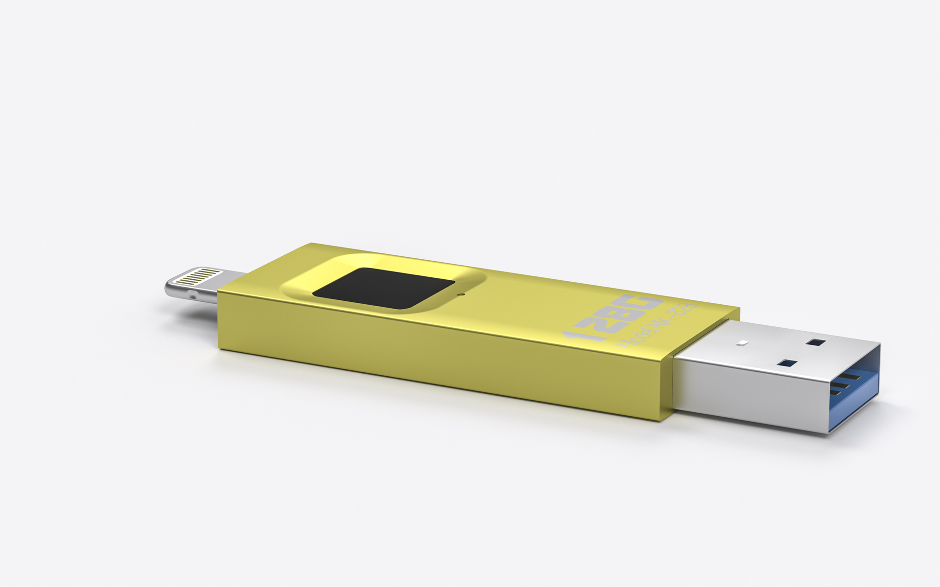 Aplicación transfronteriza Apple huella digital unidad flash USB cifrada Lightning unidad flash USB 128G huella digital desbloqueada teléfono móvil unidad flash USB