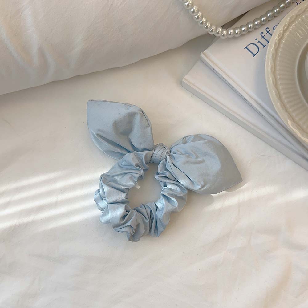 Hermosas orejas de conejo de algodón estereoscópico cuerdas de cabello dulce chica corazón rosa cola de caballo anillo de cabello nuevo cabello adornamiento para mujeres