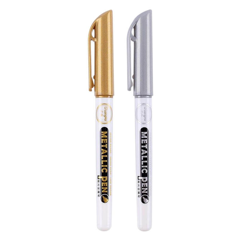 Guangna 560 metal color artesanía pluma oro y plata color pluma signo firma pluma tarjeta de felicitación DIY álbum marca pluma de metal