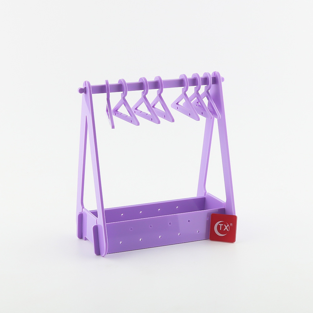 Cute Simple Style Solid Color Plastic Jewelry Rack display picture 12