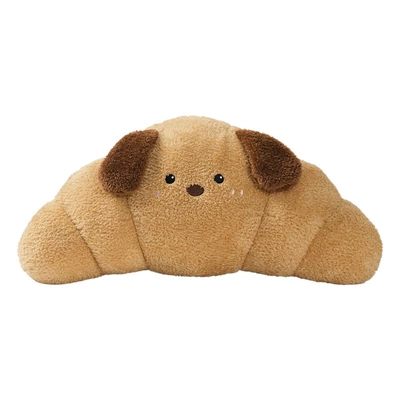 Creative Plush Car Seat Cushion, Waist support - croissant-puppy-waist-brown-color