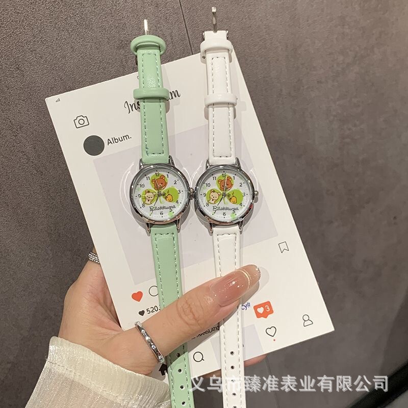 Cross-border foreign trade bestseller quartz watch, cartoon bear watch, cute college style, simple and fresh wristwatch for students