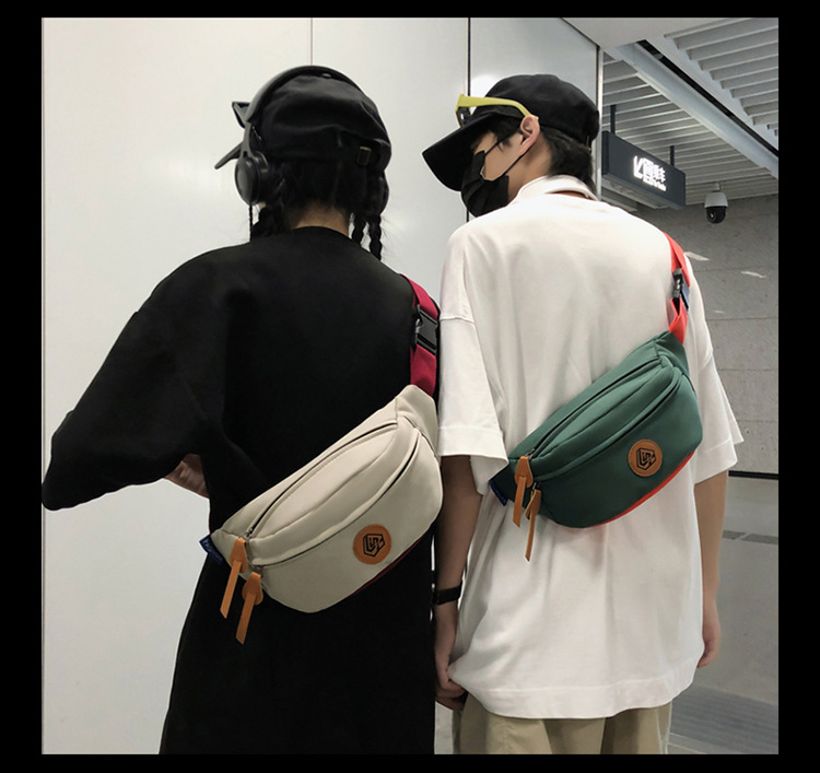 Simple and sporty trendy brand chest bags for both men and women, student waist bags, large-capacity niche single-shoulder bags, crossbody bags for women undefined