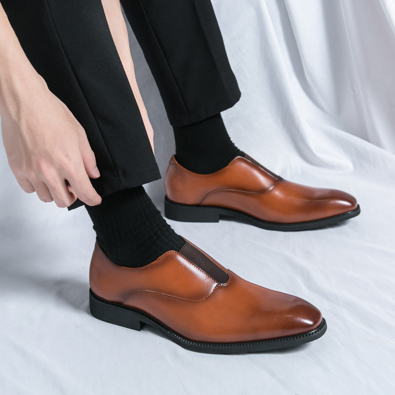 Zapatos de cuero transfronterizos de gran tamaño, zapatos de pie para hombres, zapatos de boda de negocios, zapatos de oficina diarios, zapatos de derby