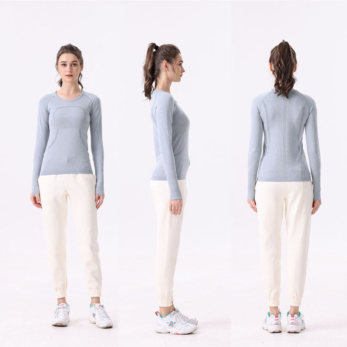 2.0 Yoga Wear Women's Long Sleeve T-Shirt Running High-Elastic Quick-Dry Fitness Pilates Slimming Running Top
