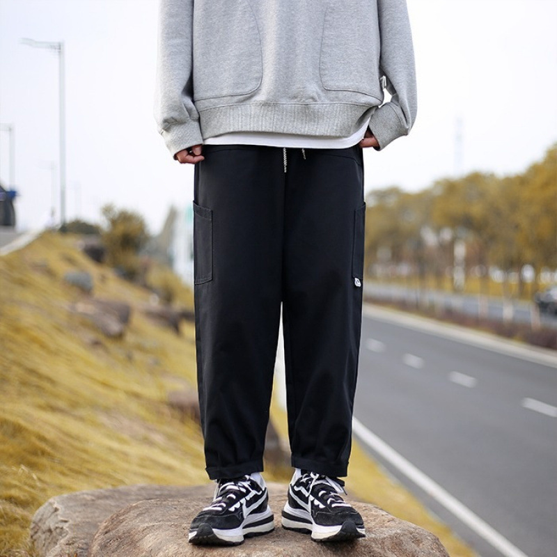 Cross-Border Workwear Casual Pants for Men, Trendy Solid Color Straight-Leg Long Pants, Fashionable Brand New Straight-Leg Style, Trendy Spring and Summer