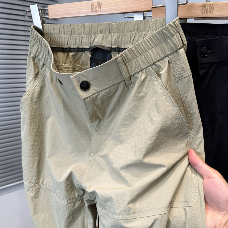 2026 New Quick-Dry Men's Casual Pants Korean Style Trendy Versatile High-Stretch Summer Thin Work Pants for Men