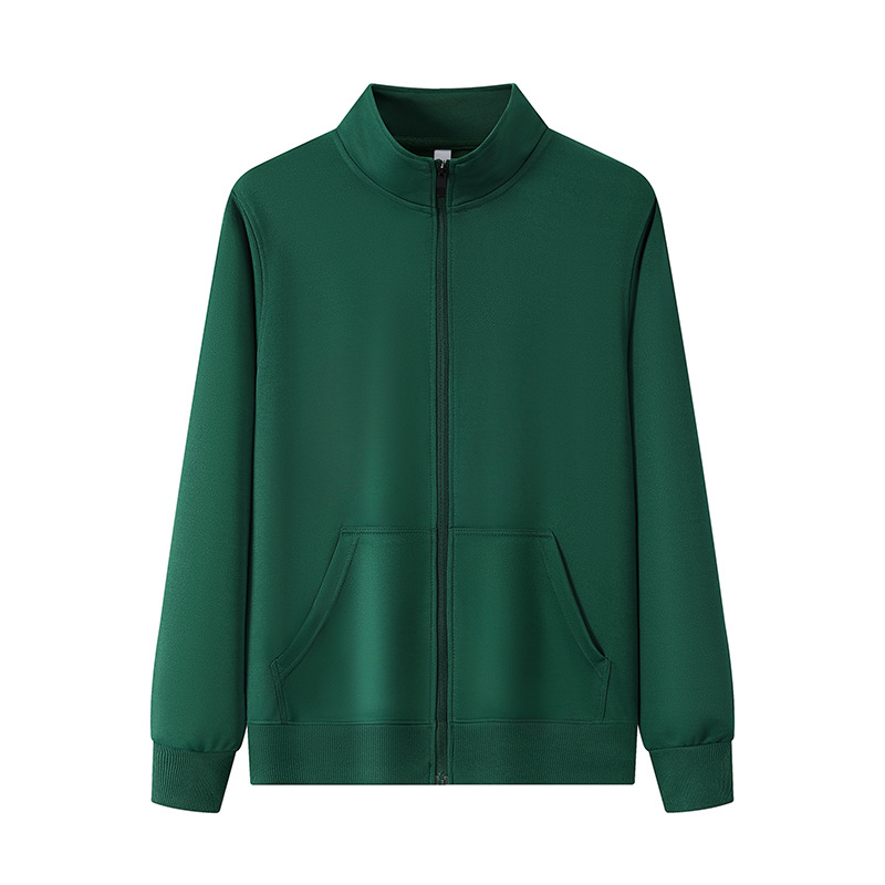 Primavera y otoño cuello sólido suéter personalizado LOGO restauración ropa de trabajo supermercado ropa promocional camiseta publicitaria impresión bordado
